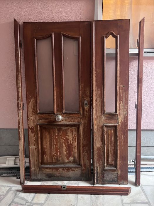 Porta madeira maciça com aro