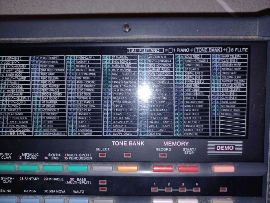 Orgão CASIO Tone Bank, 465 sons
