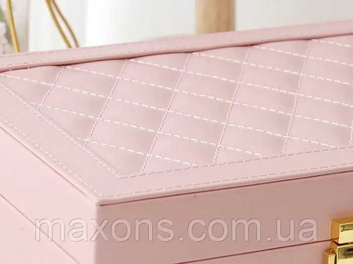 Велика скринька для зберігання прикрас Noemi, 23х17х10.5 рожевий