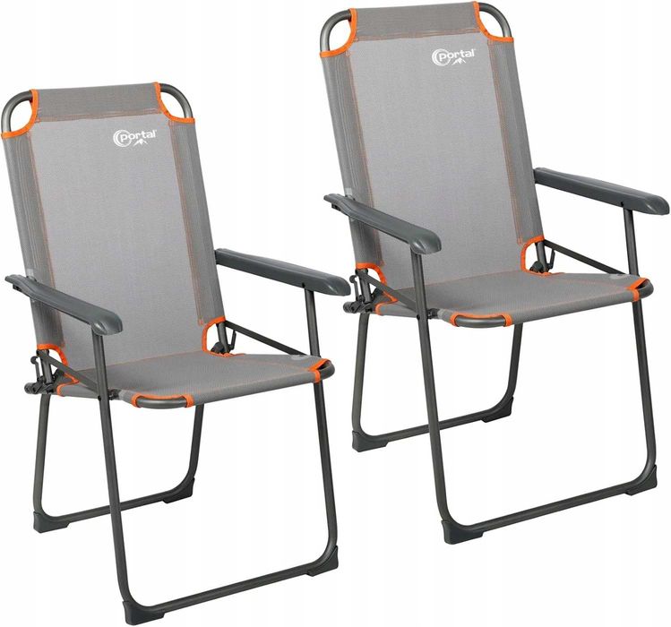Krzesła Kempingowe Zestaw 2 Składanych Krzeseł Kempingowych PORTAL