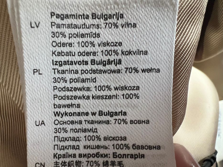 SANDRO damski płaszcz wełniany. Nowy