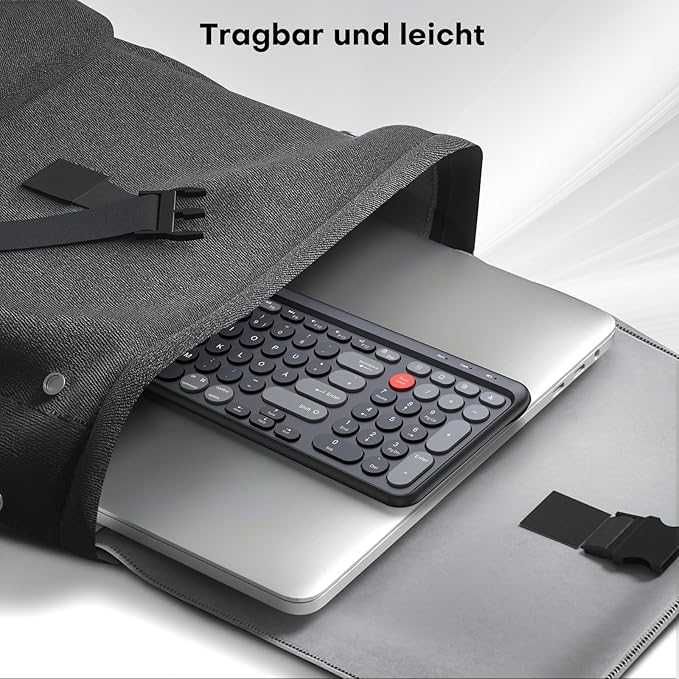 TECURS Bezprzewodowa klawiatura Bluetooth ultracienka,