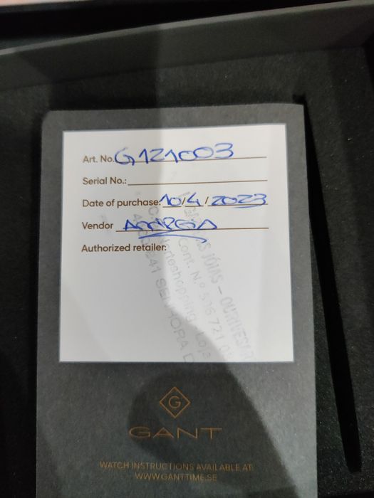 GANT Relógio Park Hill Prateado