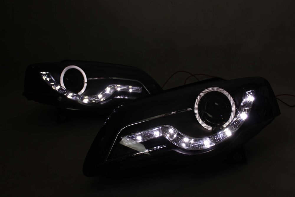 Lampy reflektory przednie przód VW PASSAT B6 05-10 Tuning LED BLACK