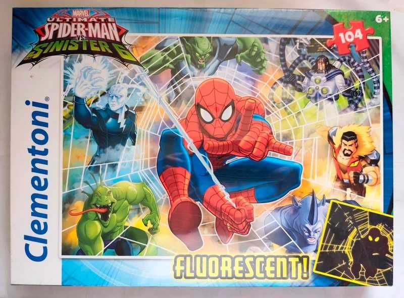 Clementoni Marvel Spider-Man puzzle 104 elementy fluorescencyjne