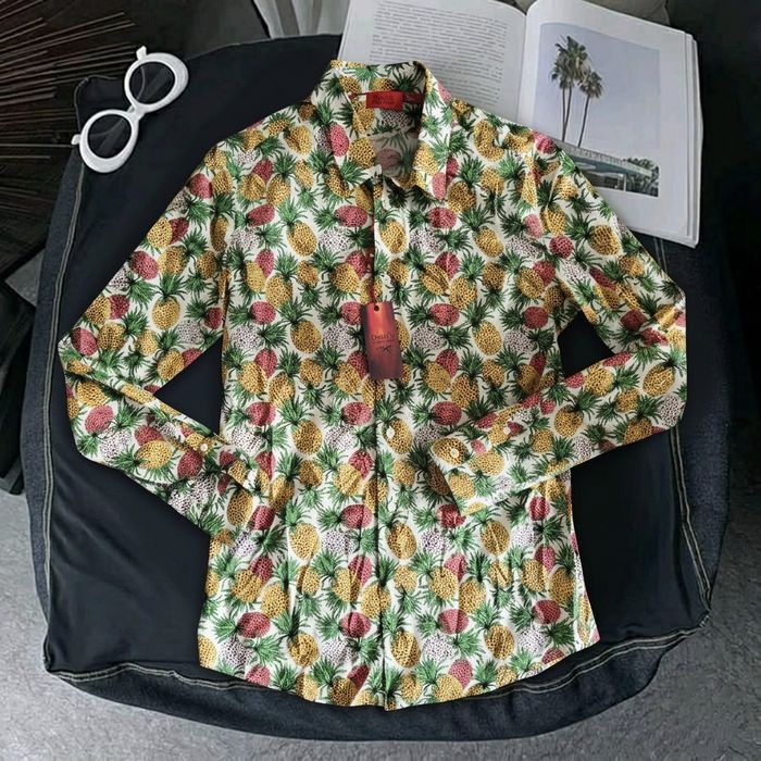 Zjawiskowa koszula Devil's Advocate w ananasy 100% bawełna