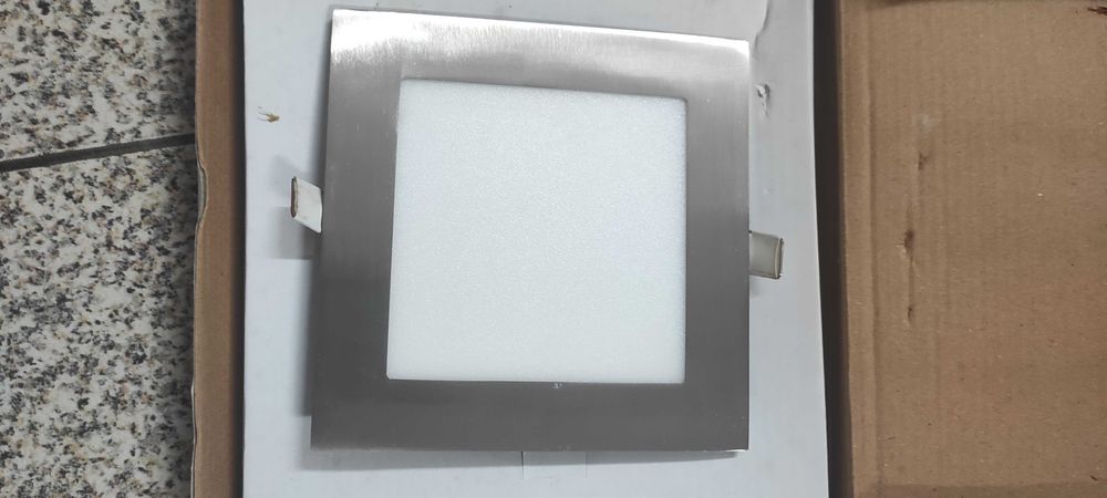 Painel led Quadrado ledvision 9w nikel