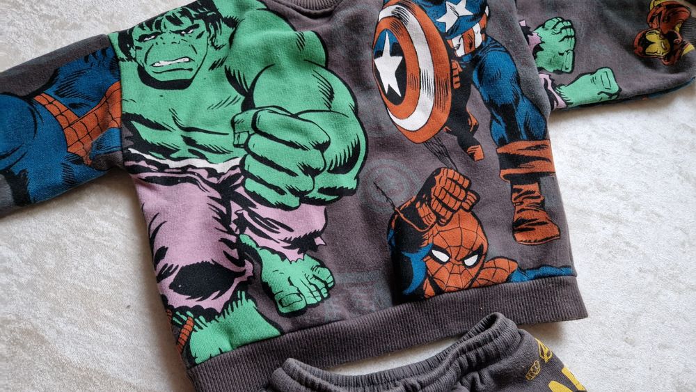 Костюм zara на хлопчика, кофта та штани zara, zara marvel 74-80см