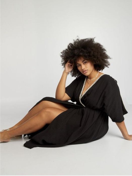 Максі сукня plus size з бавовни