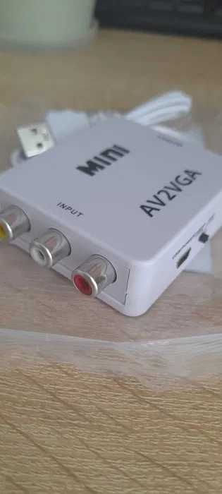 Відеоконвектор mini AV to 2VGA RCA Video Adapter with 3.5mm