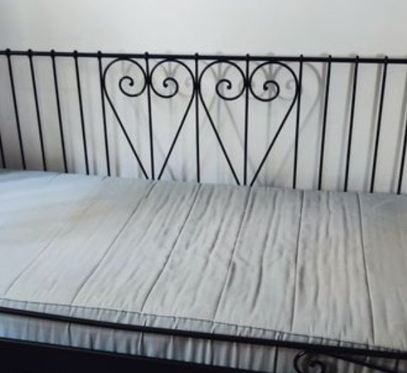 Łóżko Ikea MELDAL metalowe 90×200 BIAŁE lub CZARNE