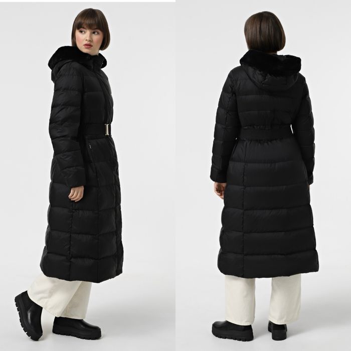 Довгий пуховик, пальто Geox оригінал чорний 44, 48