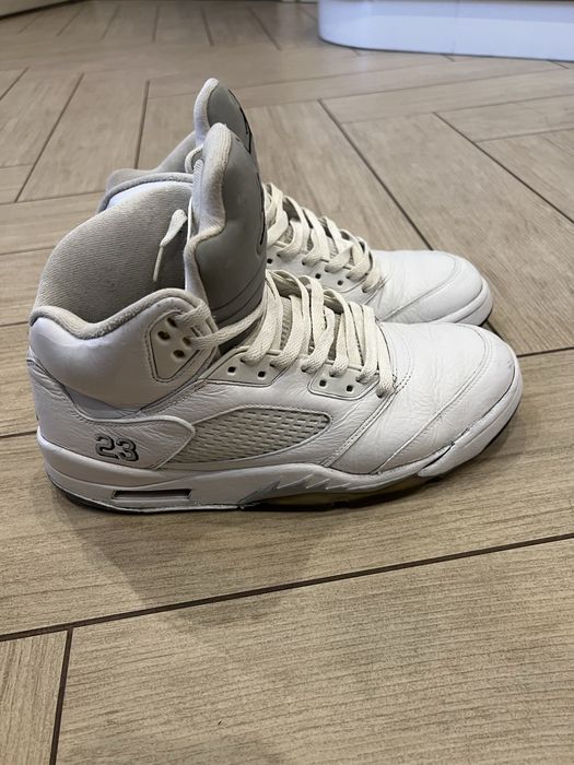 Jordan 5 metalic white 43р
