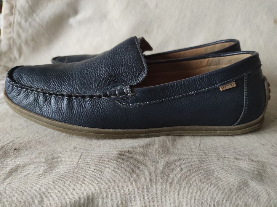 Mokasyny męskie Lasocki skóra naturalna granatowe 43/28 cm