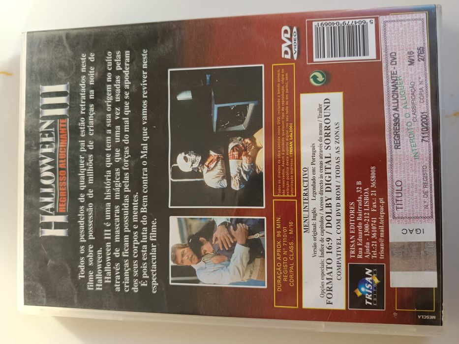 DVD Halloween 3 regresso alucinante