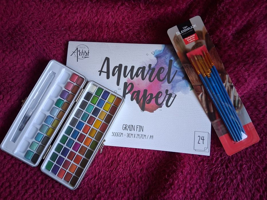 Conjunto de aguarela para iniciantes (NOVO)