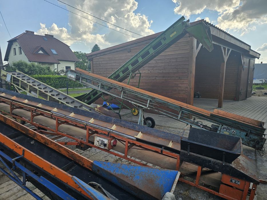 Taśmociąg podajnik taśma sortownik  ziemniaki cebula elektrobęben
