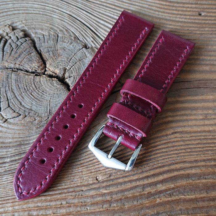 Pasek do zegarka 22 mm handmade skóra naturalna ręcznie robiony
