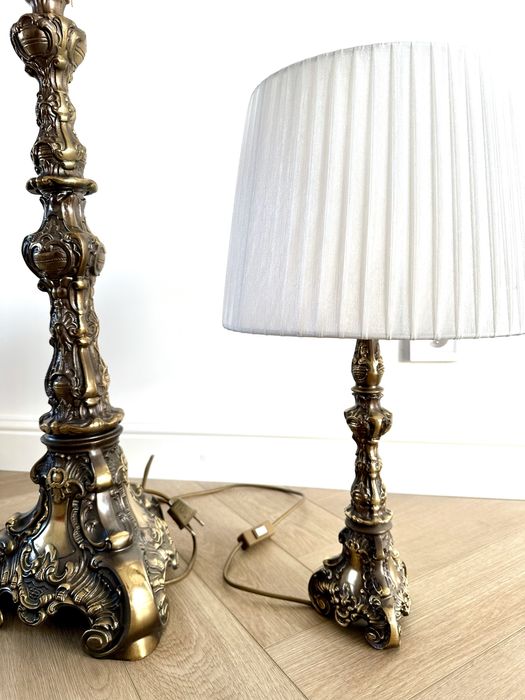 Lampa podłogowa oraz mniejsza np. na komodę