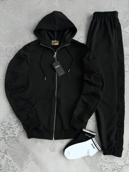 Костюм Спортивний Чоловічий Black! Спортивный Костюм Мужской! Матеріал Бавовна Двухнитка! Костюм + Шкарпетки у ПОДАРУНОК! Розміри S-XXL!