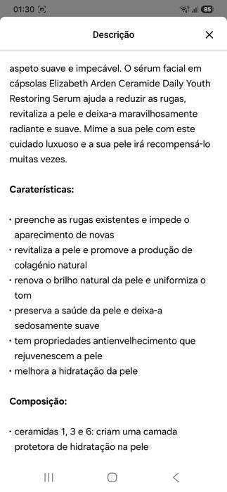 Serum rosto Elisabeth Arden