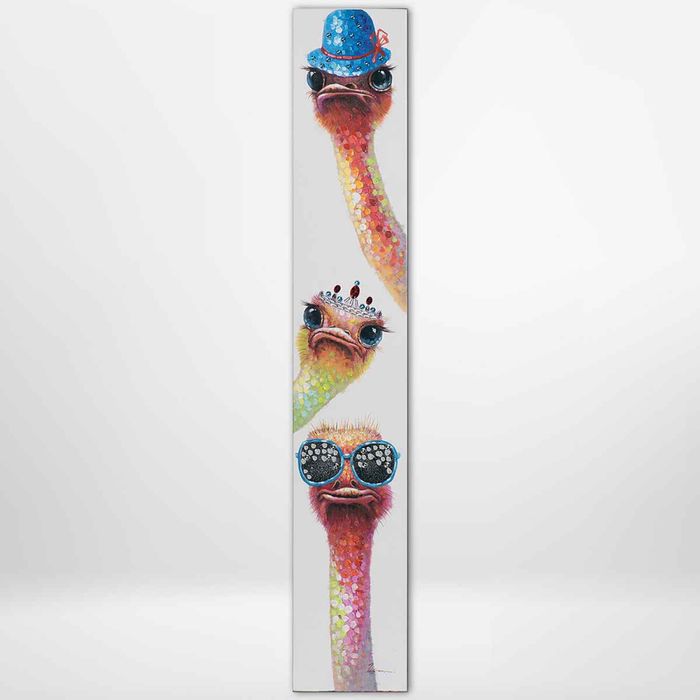 Art strusie , obraz malowany na płótnie