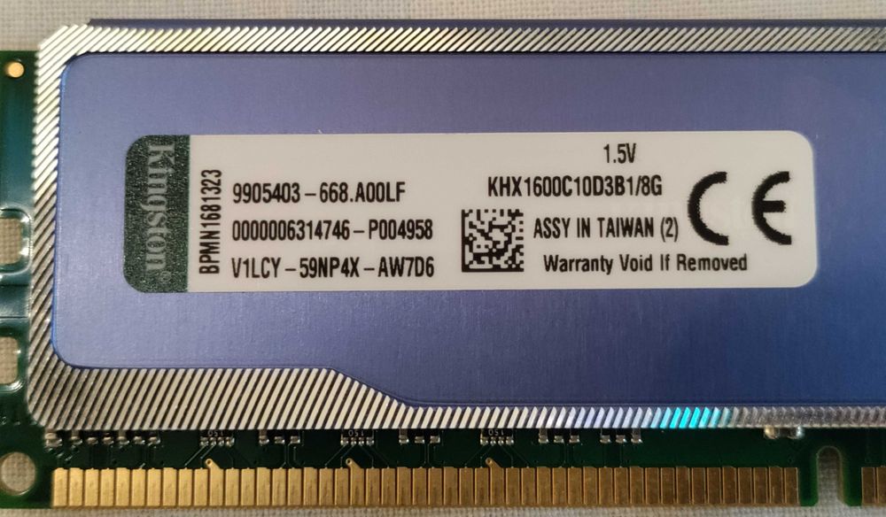 Память Kingston 8Gb DDR3-1600Mhz