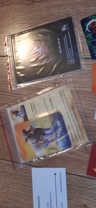 zestaw gadżetów z gier planszowych smycz katalog, karta dixit i inne