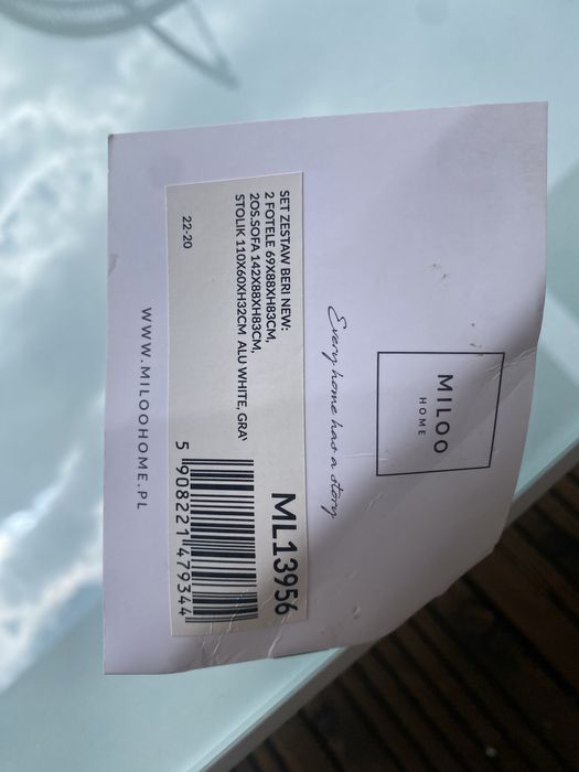 OKAZJA ! Miloo Home seria Beri stol stolik na taras
