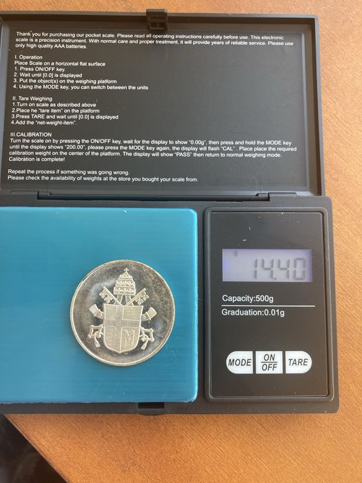 Medalha prata D joao paulo II