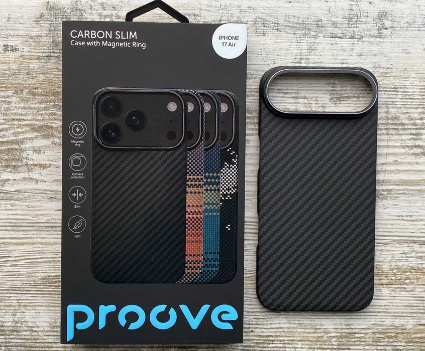 Карбоновый чехол Proove Carbon with MagSafe iPhone 17 Pro, Max, Air