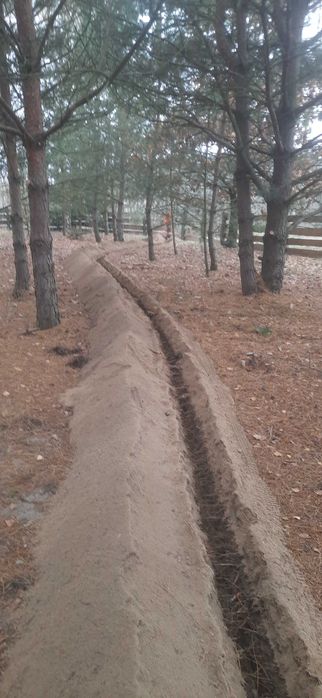 Usługi Koparką Łańcuchową, do 1m ,przyłącza wodne,prądowe,światłowody