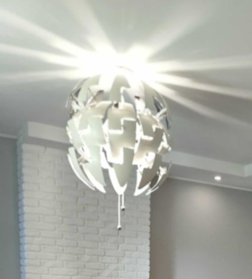 IKEA PS 2014 Lampa wisząca, biały/srebrny, 52 cm, E27