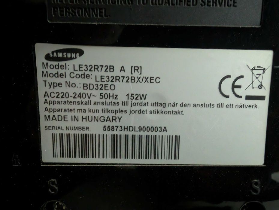 Samsung LE-32R72B TV 81,3 cm (32") HD Preto