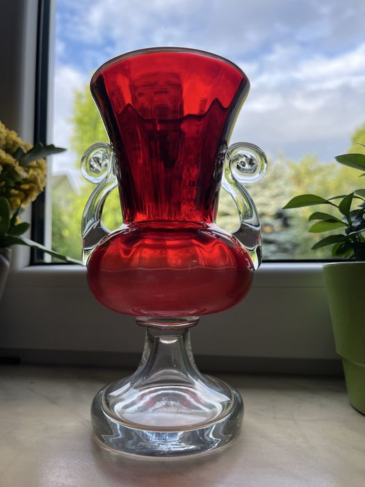 Amfora Tarnowiec PRL kolorowe szkło