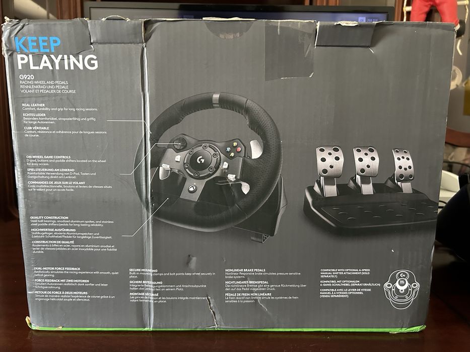 Volante logitech g920 + alavanca de mudanças