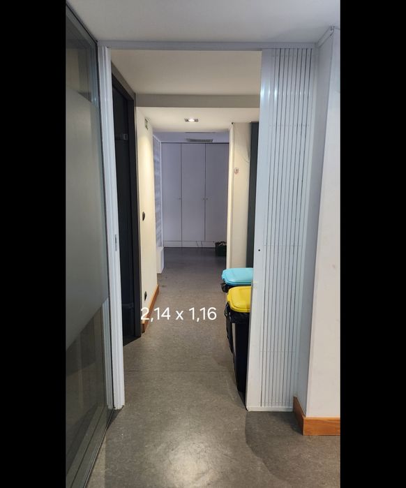 Grade de correr .Alumínio banco, completa, c/ calhas, fechadura/chave