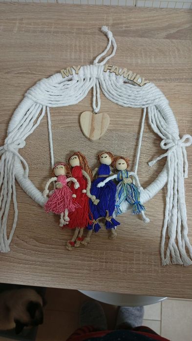 Artigos decorativos em macramé