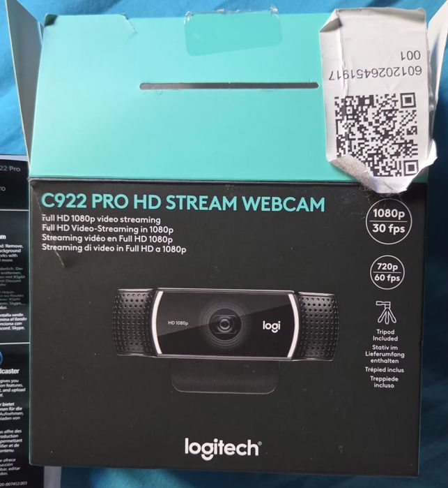 Logitech C922 Pro Stream HD 1080p + Tripé + Fatura e Garantia