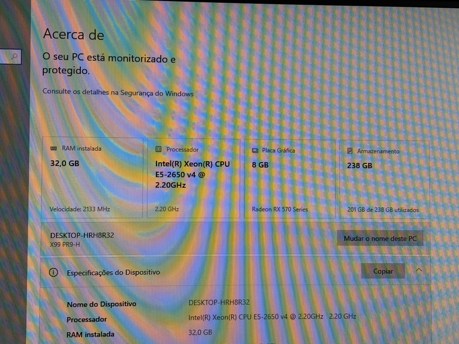 Pc a funcionar perfeitamente
