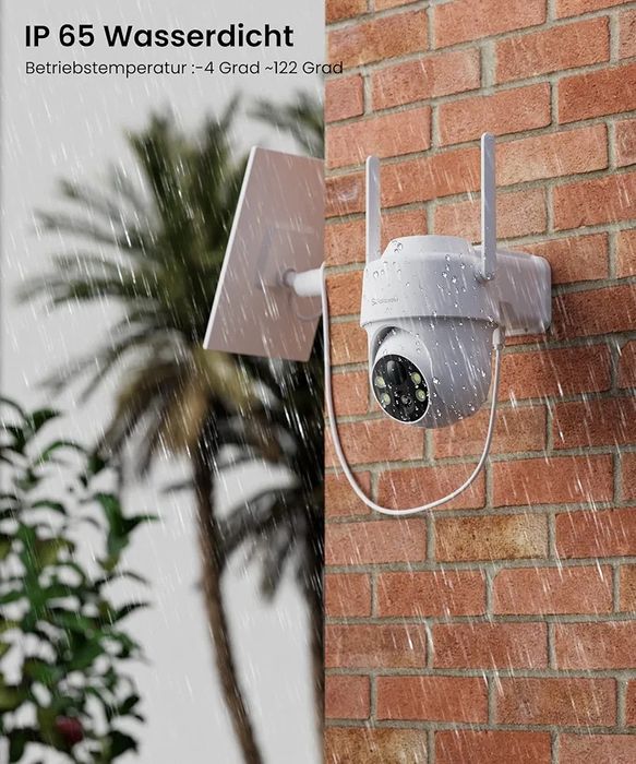 Zewnętrzna kamera monitorująca GALAYOU z baterią słoneczną – Kamera 2K