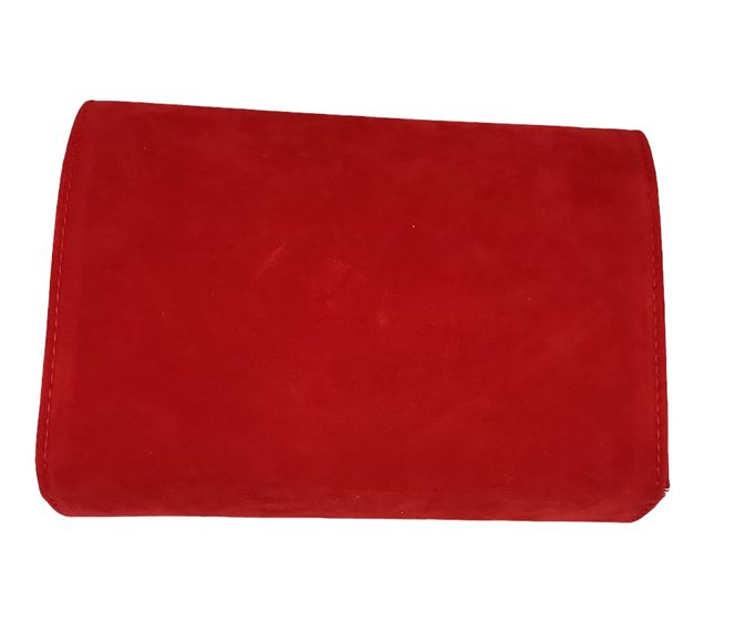 Kopertówka Laura Biaggi z pszczółką czerwona zamsz