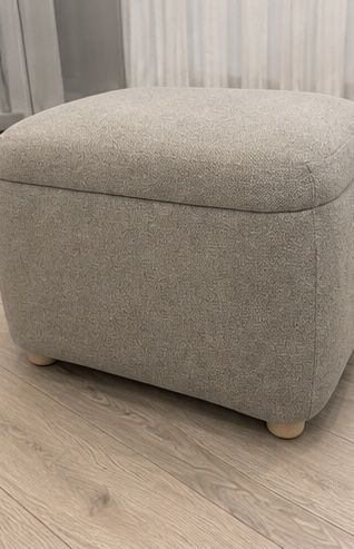 Poltrona IKEA OSKARSHAMN + repousa-pés – Bege/Cinzento