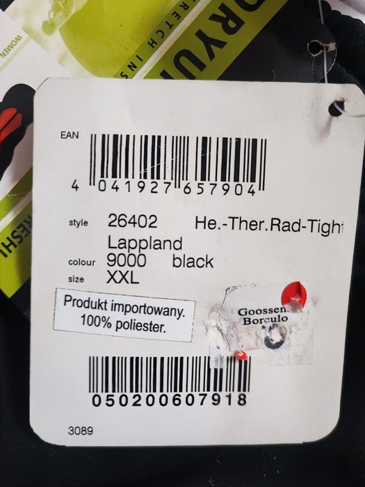 Spodnie rowerowe ZIMOWE GONSO LAPPLAND Thermo rozm.XXL i 3XL