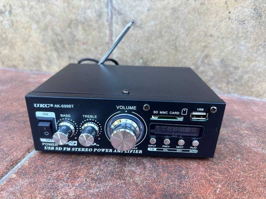 Підсилювач звуку 2х250ватт. Bluetooth. Усилитель звука в авто. Ресивер