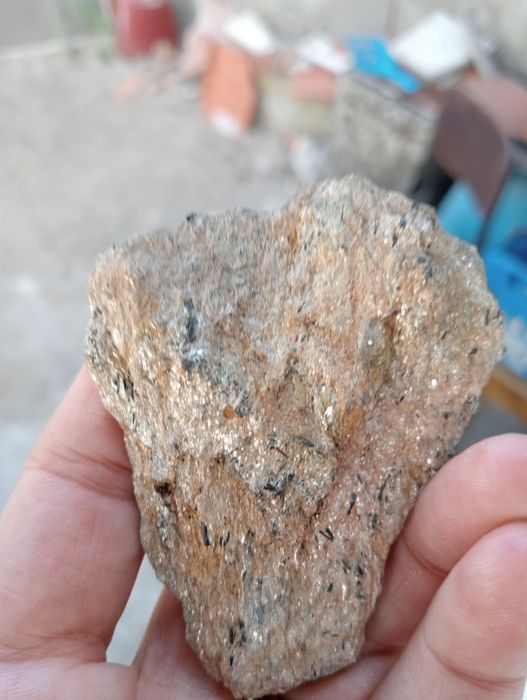 Quartzo mica e turmalina