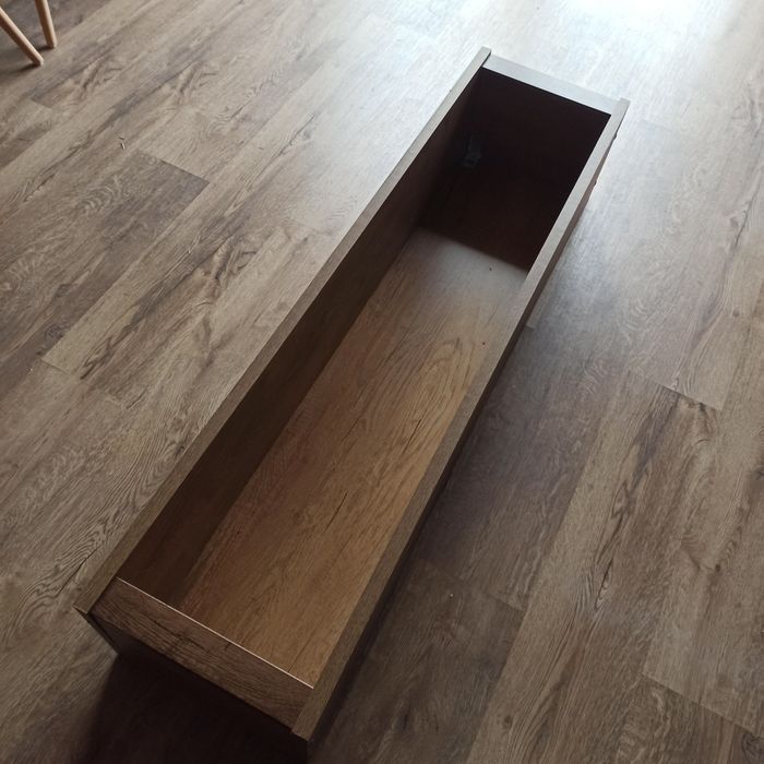 Półka ścienna wisząca VEDDE Jysk 130x25 ciemny naturalny dąb Nowa