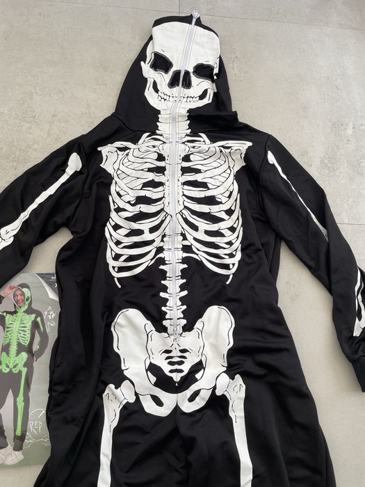 Kostium przebranie roz.XXL Kosciotrup swiecacy halloween