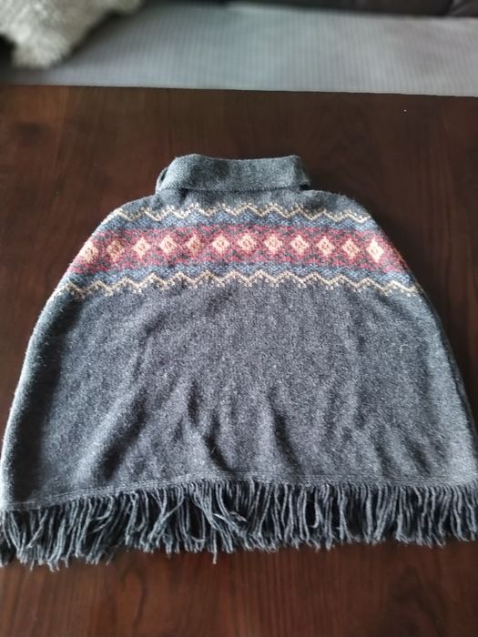 Poncho/peleryna wełniana Zara r.M