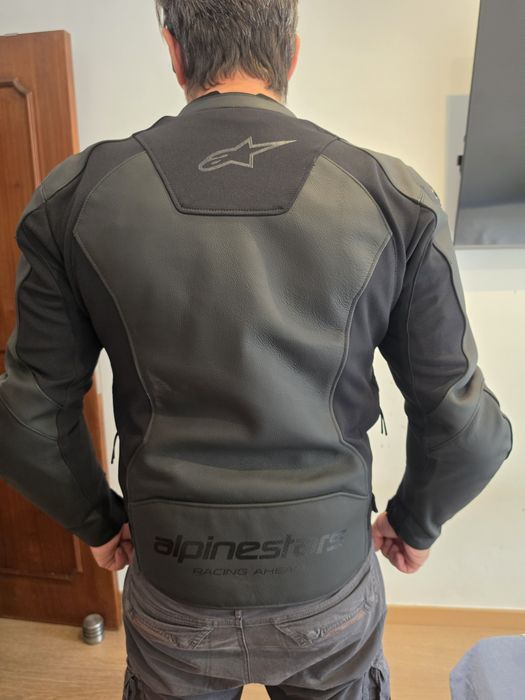 Casaco em pele para mota da ALPINESTARS